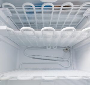 refrigerator with a clogged drain tube